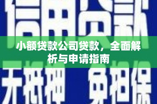 信义小额贷款公司贷款，全面解析与申请指南