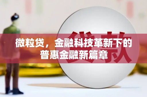 信义微粒贷，金融科技革新下的普惠金融新篇章